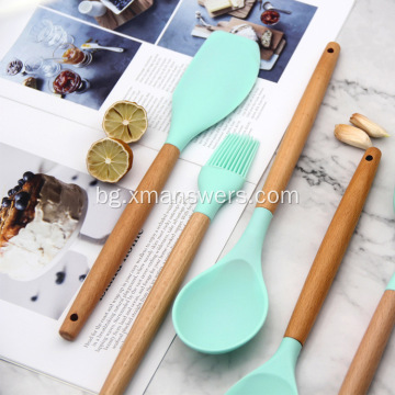 кухненски прибори нож форма силиконова шпатула за крем